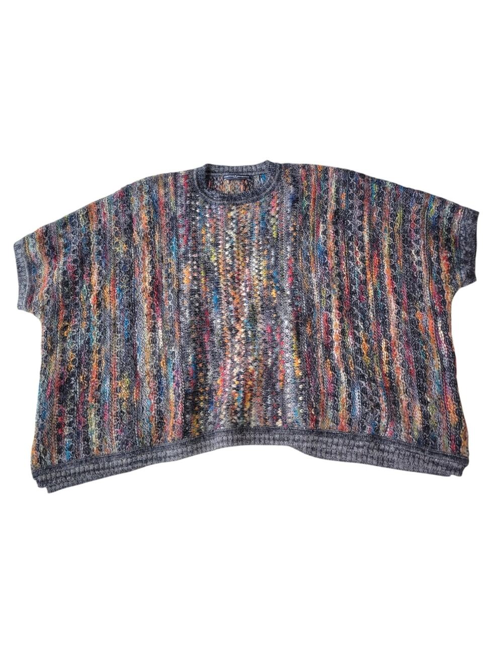 Peruvian Connection Urubamba Pullover Knit Alpaca Wool Multicolor Neutral S/M
